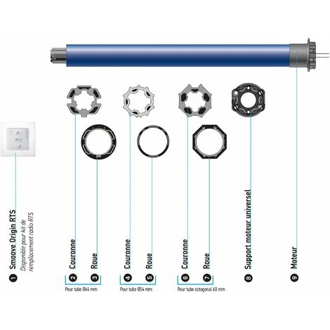 Somfy 1241512 - 2 Kits De Remplacement Avec Moteurs Altus RTS Pour Moteurs Volets Roulants | Radio RTS | 10Nm | Fenêtre 6 Somfy 1241512 - 2 Kits De Remplacement Avec Moteurs Altus RTS Pour Moteurs Volets Roulants | Radio RTS | 10Nm | Fenêtre – Image 4