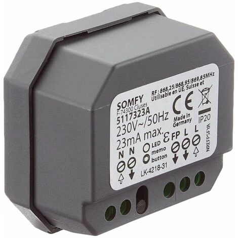 Somfy 2401246 - Récepteur Radio Fil Pilote 230V | A Associer Au Thermostat Radio Fil Pilote 4 Somfy 2401246 - Récepteur Radio Fil Pilote 230V | A Associer Au Thermostat Radio Fil Pilote â Image 2