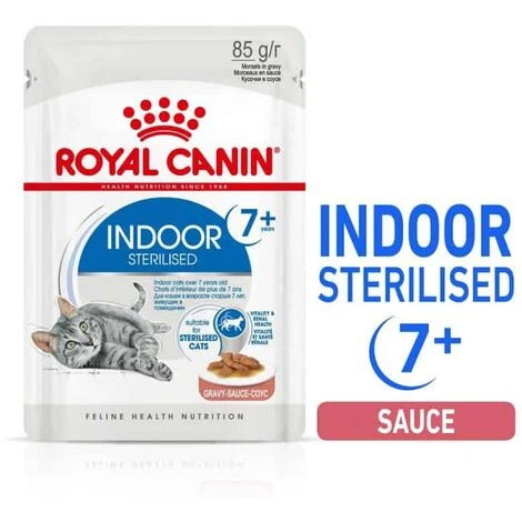Patee Chat Royal Canin Indoor 7+ Sauce 12x85g 5 Patee Chat Royal Canin Indoor 7+ Sauce 12x85g â Image 3