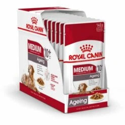 Royal Canin Adulte Moyen Vieillissement 10+ - Viande š Salsa - 10 Enveloppes X 140 Gr